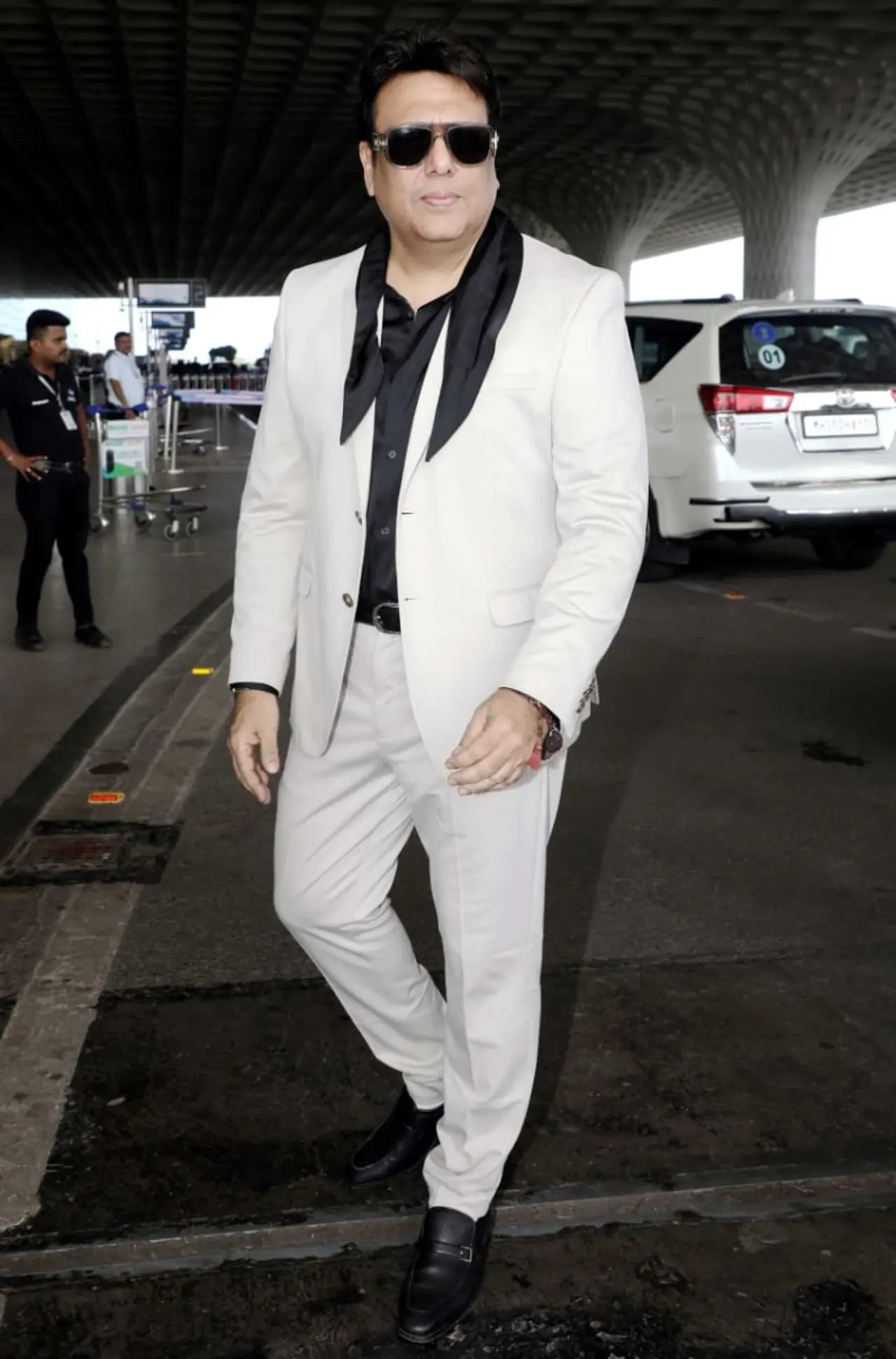 Govinda was spotted reflecting his usual charm and style at the airport